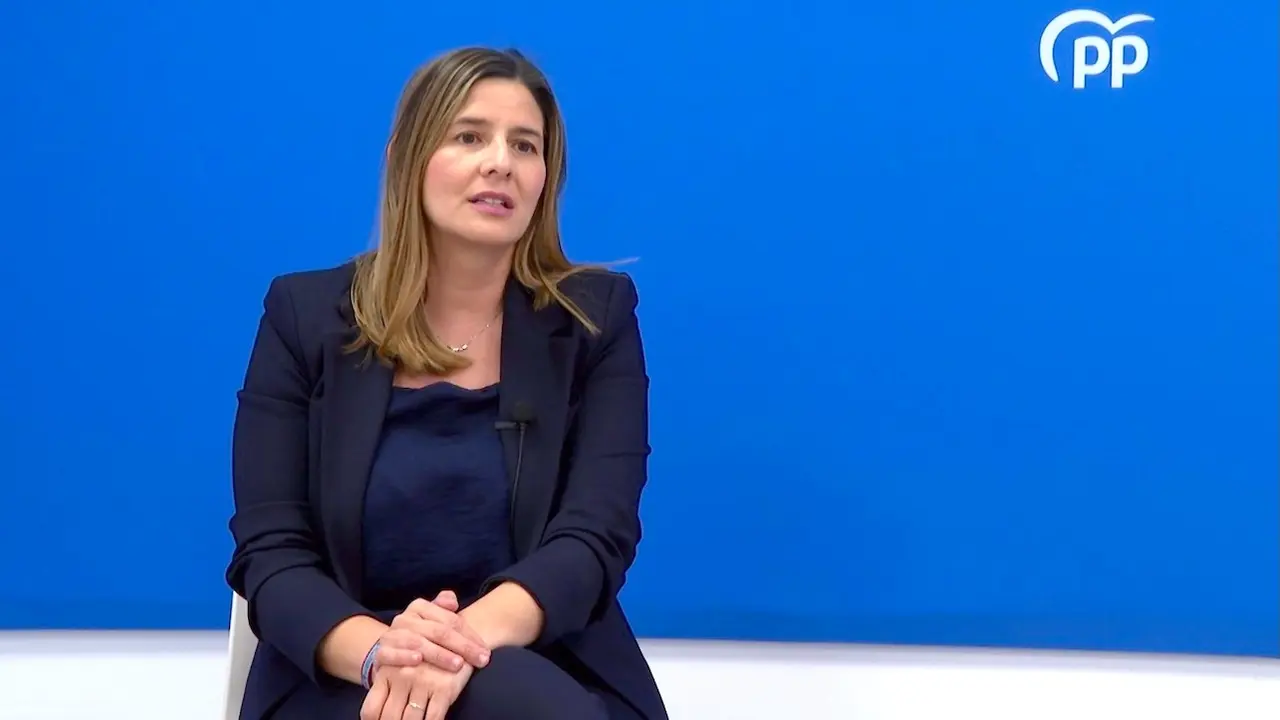 La secretaria general del PP de Castilla-La Mancha y portavoz parlamentaria, Carolina Agudo, en un momento de la entrevista con Europa Press