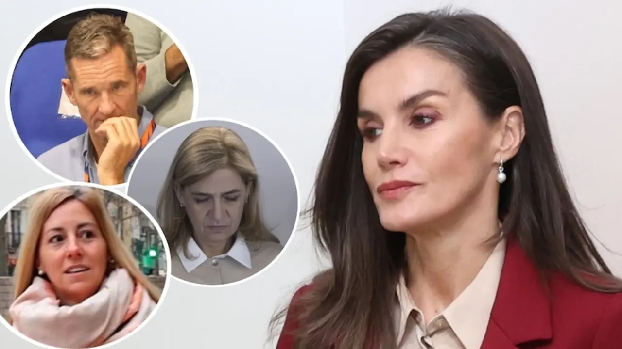 En el fotomontaje la reina Letizia, Iñaki Urdangarín, Ainhoa Armentia y la infanta Cristina