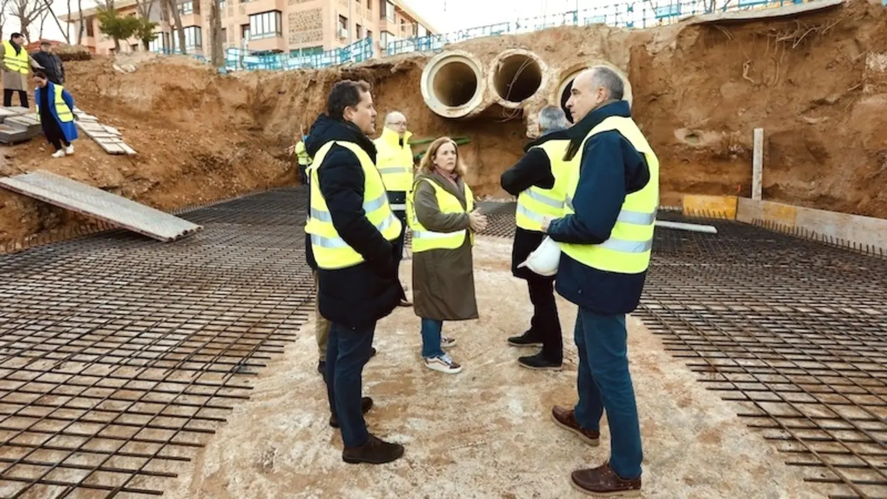 Avanzan las obras del sistema de retención de sólidos del barrio toledano de Azucaica para evitar inundaciones