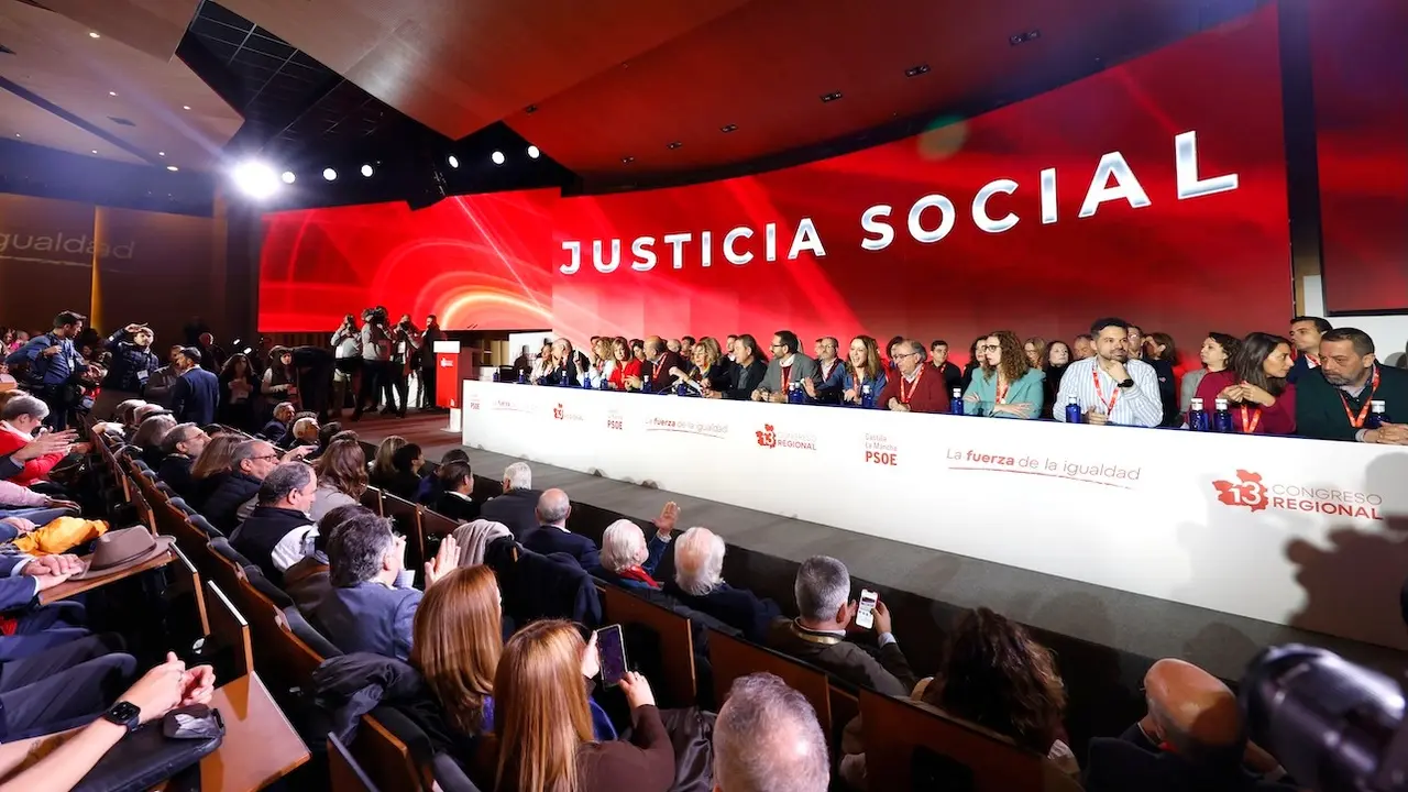 Imagen del plenario del XIII Congreso del PSOE de Castilla-La Mancha que el partido celebra este fin de semana en Toledo