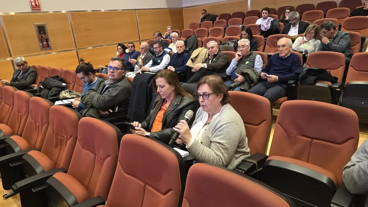 La directora de la Agencia del Agua de Castilla-La Mancha, Mercedes Echegaray, durante su intervención en el Consejo del Agua de la Confederación Hidrográfica del Tajo