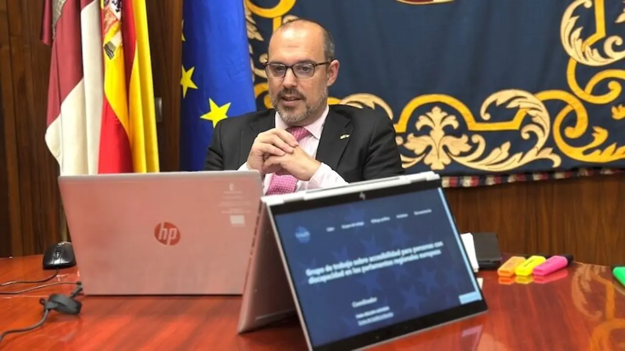 El presidente de las Cortes de Castilla-La Mancha, Pablo Bellido, ha participado en la reunión anual de la Conferencia de Asambleas Legislativas Regionales de Europa (CALRE)