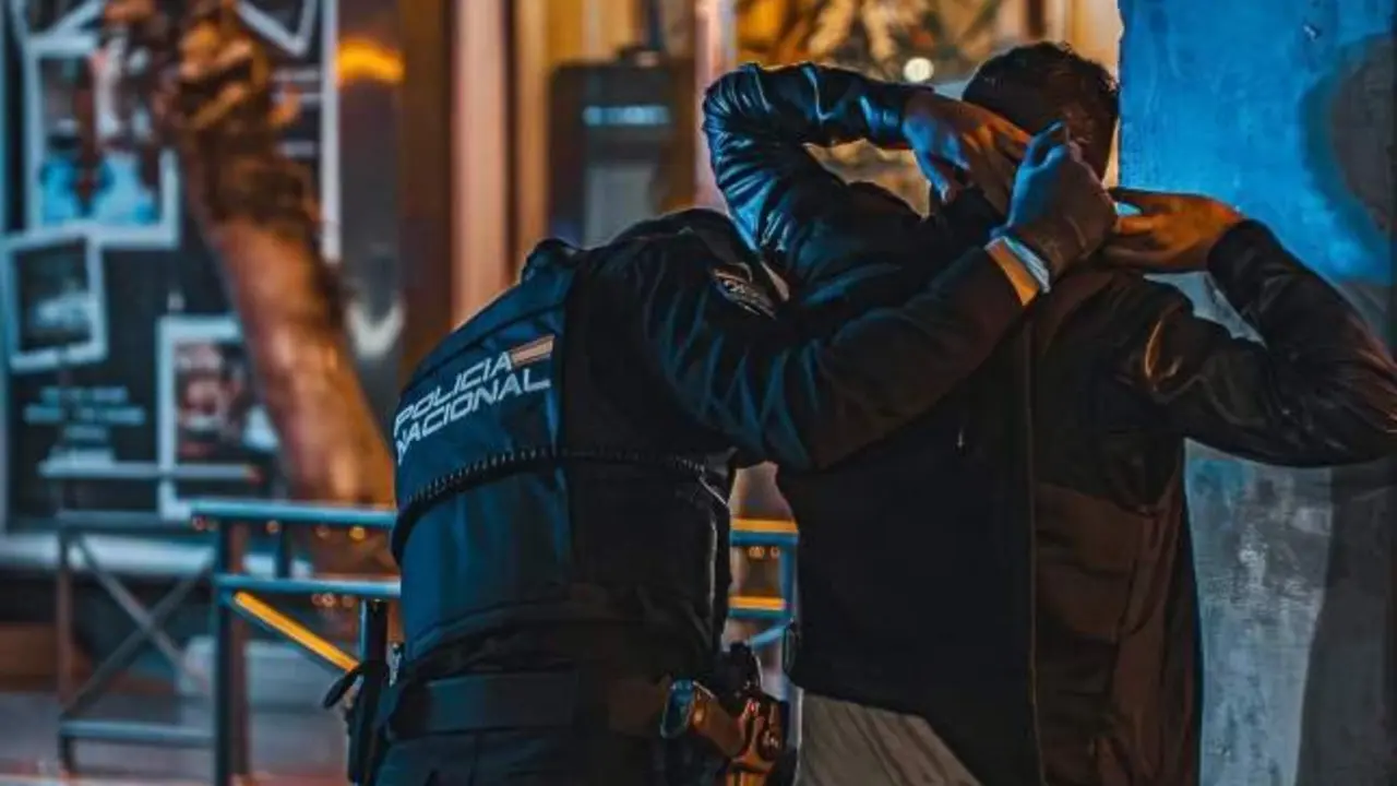 detenido, policía nacional, agente, detención, ladrón, delincuente, agresor,