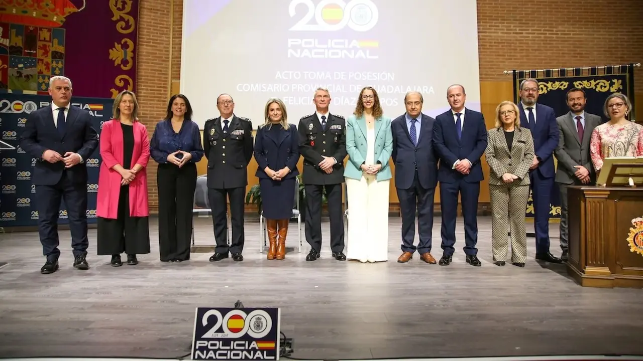 Acto de toma de posesión de Feliciano Díaz Campos como nuevo comisario provincial de la Policía Nacional en Guadalajara