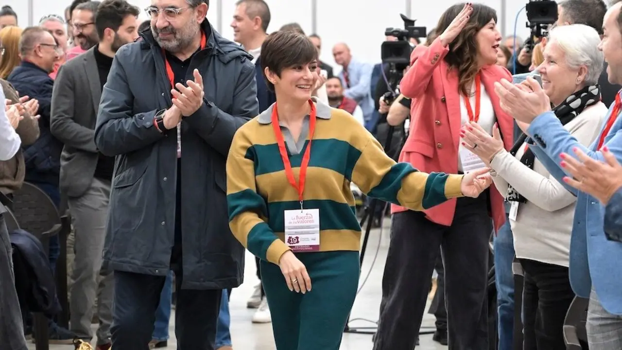 La ministra de Vivienda y Agenda Urbana, Isabel Rodríguez durante la inauguración del 19 Congreso Provincial del PSOE de Ciudad Real, este sábado - EFE/Jesús Monroy