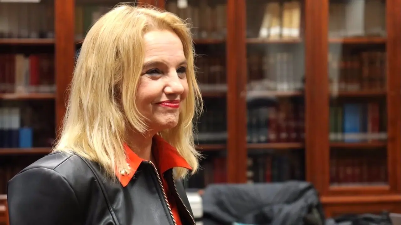 La nueva presidenta del Tribunal Superior de Justicia de Castilla-La Mancha (TSJCM), Pilar Astray, durante la rueda de prensa que ha ofrecido - EP/Patricia Galiana