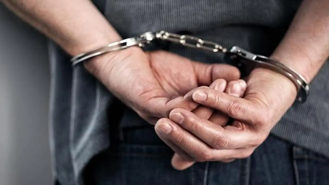 detenido, esposas, detención, delincuente,