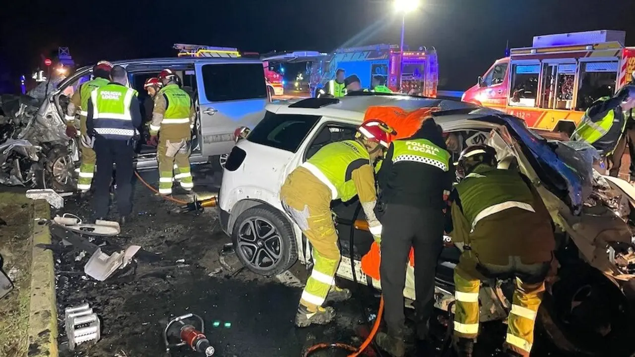 accidente, choque, colisión, turismo, furgoneta