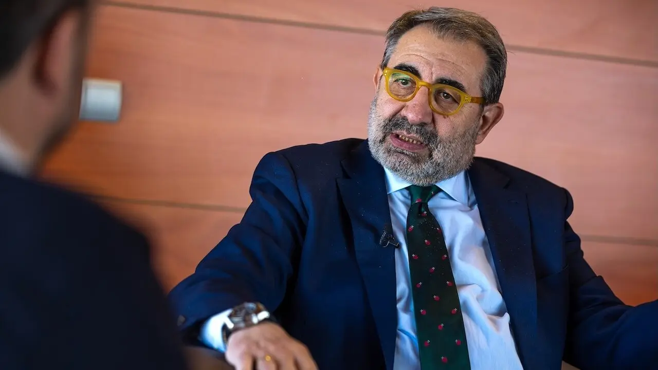 El consejero de Sanidad de Castilla-La Mancha, Jesús Fernández Sanz, en un momento de la entrevista - EFE/Ismael Herrero