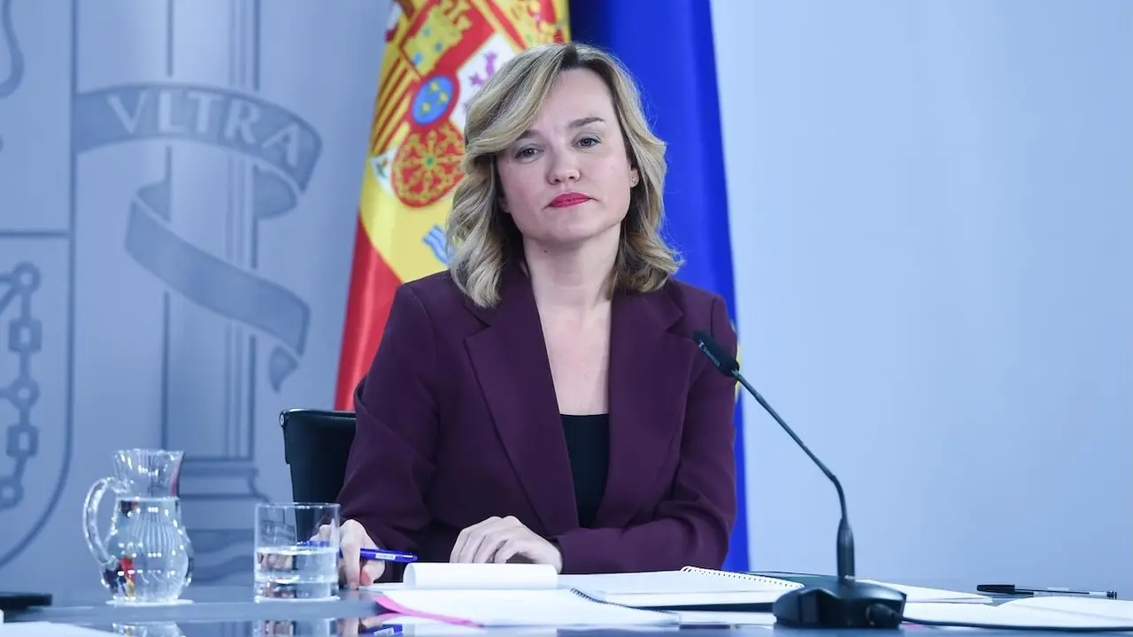 La ministra de Educación, FP y Deportes y portavoz el Gobierno, Pilar Alegría, durante la rueda de prensa posterior al Consejo de Ministros - EP