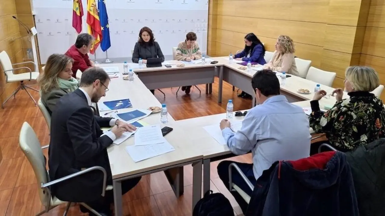 En la imagen un instante de la reunión del Consejo de Relaciones Laborales de Castilla-La Mancha