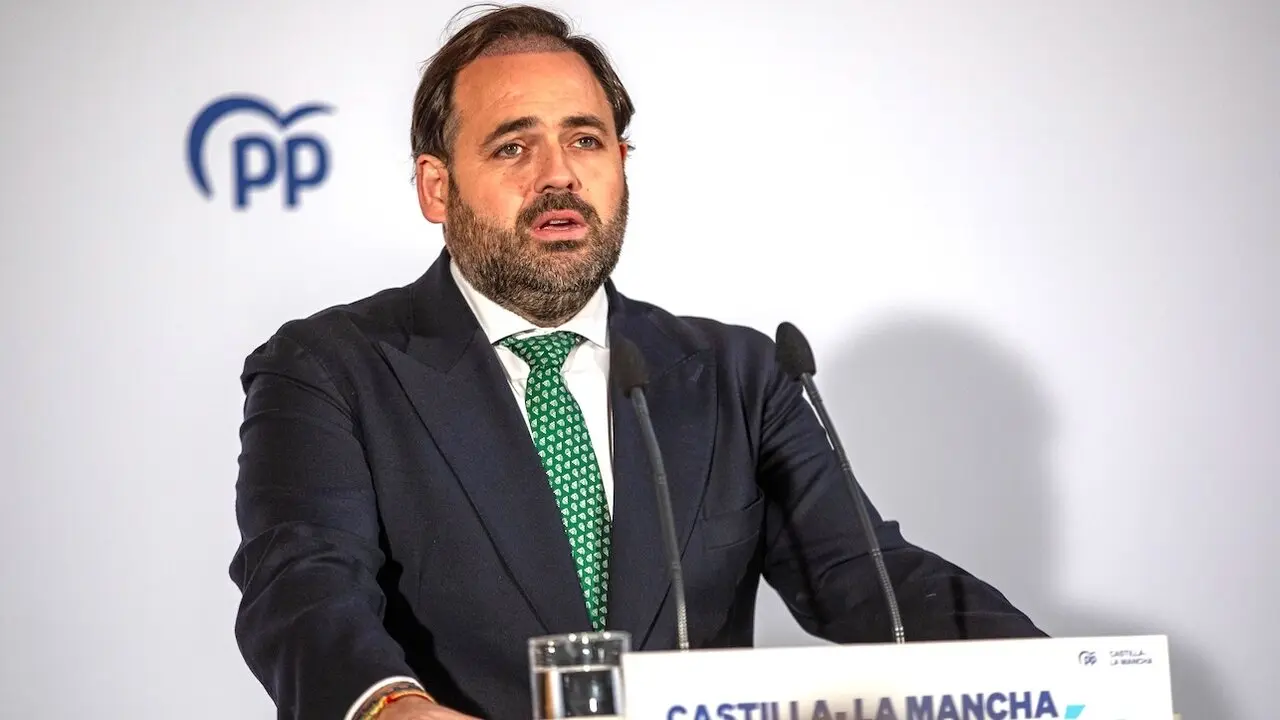 El presidente del PP de Castilla-La Mancha, Paco Núñez, durante su intervención en el foro 'Agricultura hoy en Castilla-La Mancha'