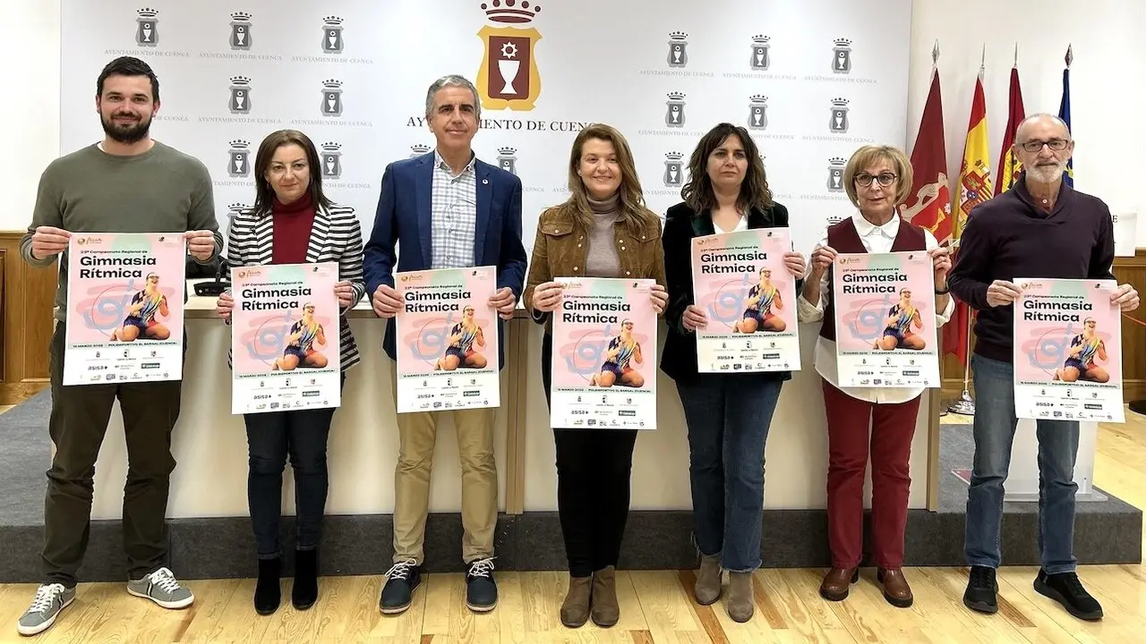52 deportistas compiten en Cuenca en el Regional de gimnasia rítmica de Fecam