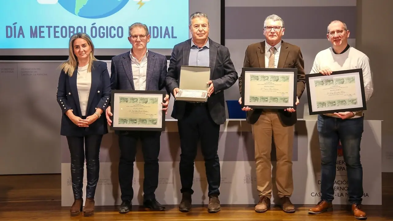 La delegada del Gobierno en Castilla-La Mancha, Milagros Tolón, ha presidido en Toledo el acto institucional con motivo del Día Meteorológico Mundial organizado por la Aemet