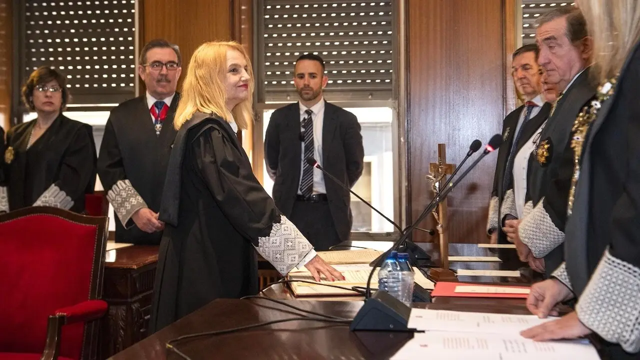 María Pilar Astray tomando posesión de su cargo como presidenta del Tribunal Superior de Justicia de Castilla-La Mancha (TSJCM) - EP/Víctor Fernández