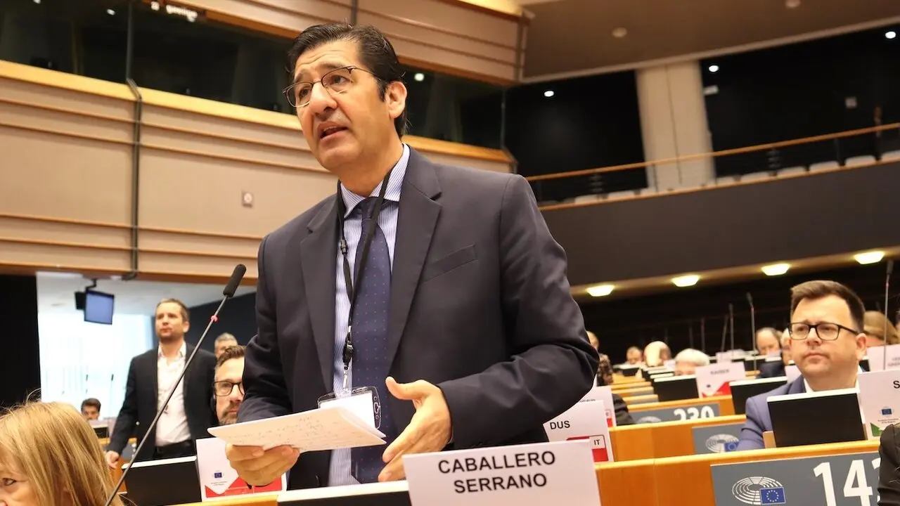 El vicepresidente segundo del Gobierno de Castilla-La Mancha, José Manuel Caballero, durante su intervención en Bruselas