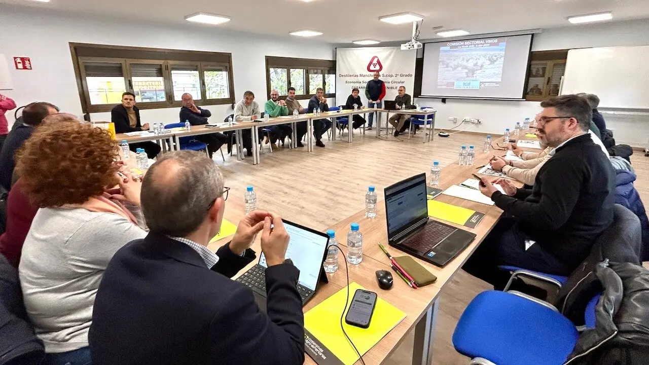 En la imagen un instante de la Comisión Sectorial de Vinos de Cooperativas Agro-alimentarias Castilla-La Mancha (CACLM)