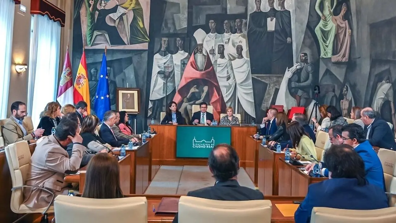 En la imagen un instante del Pleno de la Diputación de Ciudad Real celebrado este viernes en el Palacio Provincial