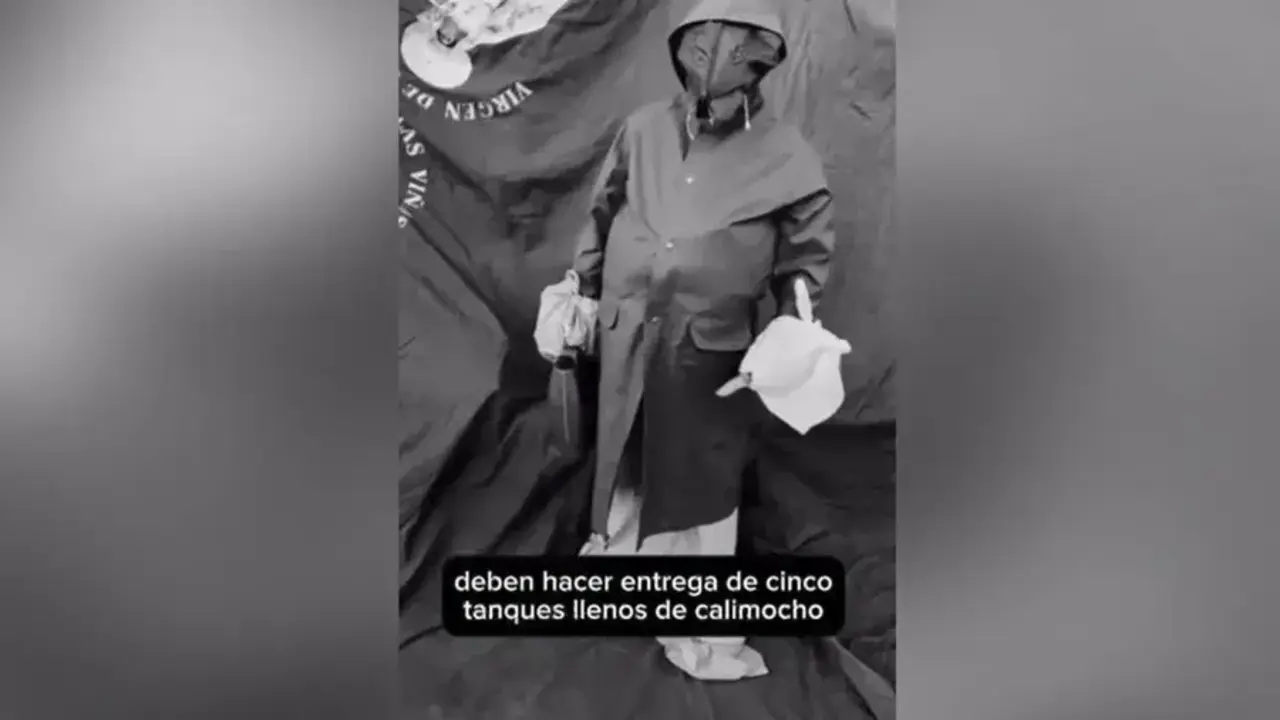 Captura del video facilitado por la Guardia Civil del hombre que ha sido detenido por el robo del pañuelo de hierbas típico de Tomelloso (Ciudad Real)