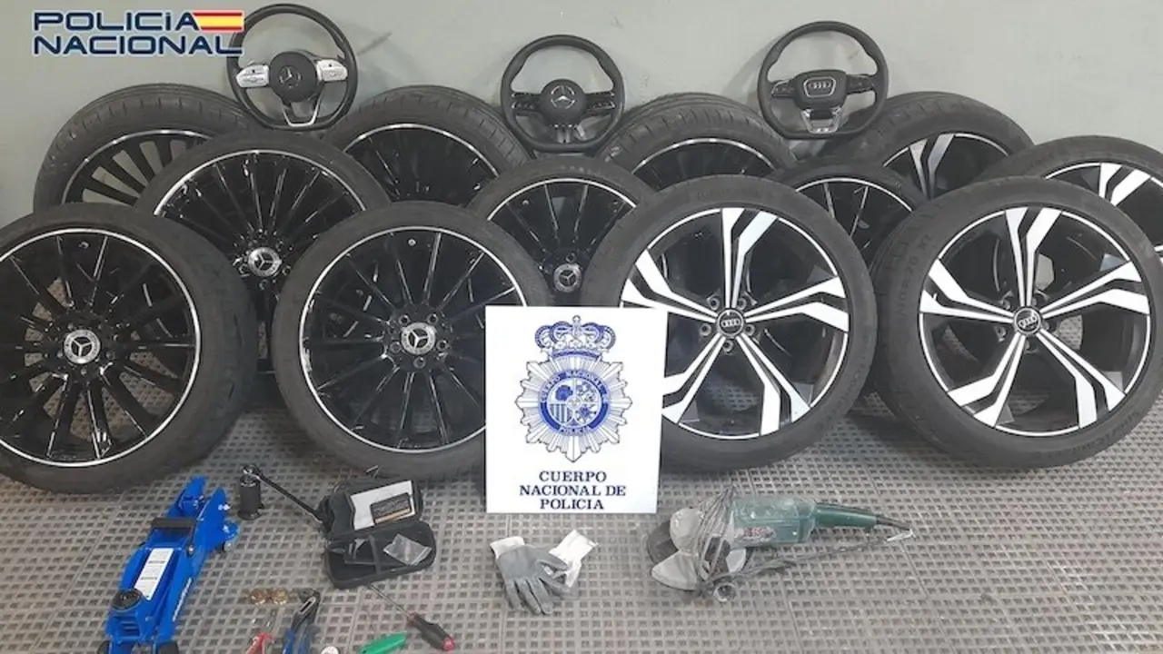 Detenido en Guadalajara tras robar neumáticos y volantes de coches de alta gama