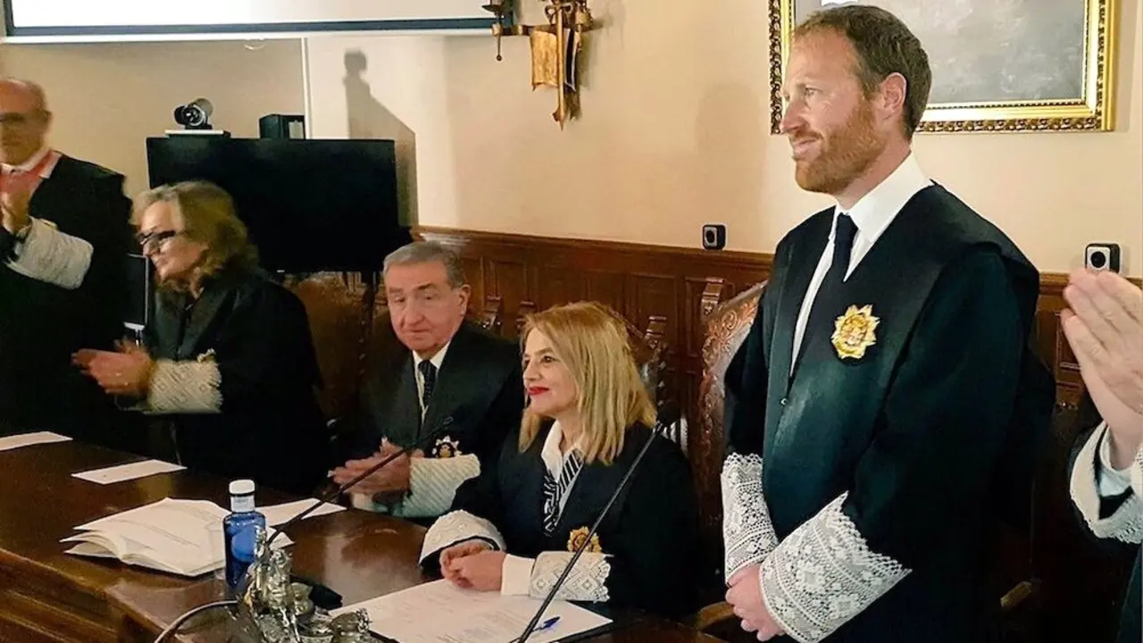 El presidente de la Audiencia Provincial de Cuenca, José María Rives, tomando posesión de su cargo esta semana