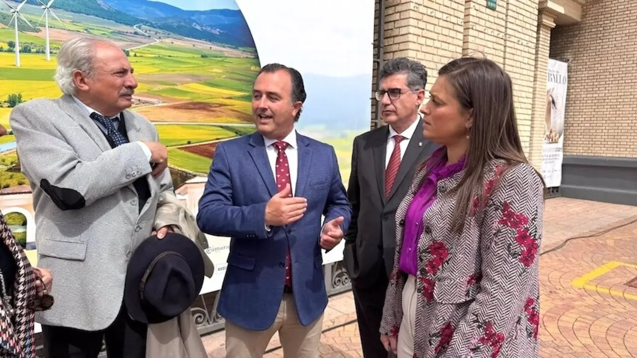 El presidente del Grupo Parlamentario Vox, David Moreno, en la inauguración de Expovicaman en Albacete