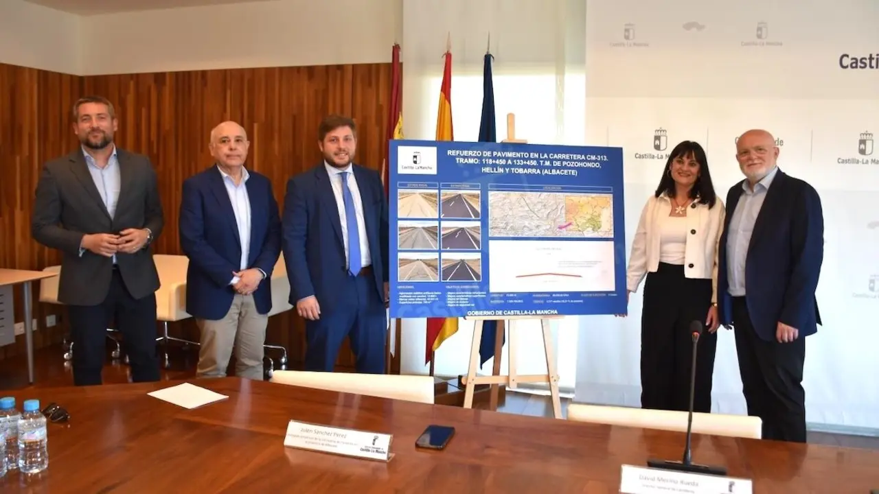 El Gobierno de Castilla-La Mancha rehabilitará la carretera CM-313 de Pozohondo y Tobarra con una inversión de 1,3 millones de euros
