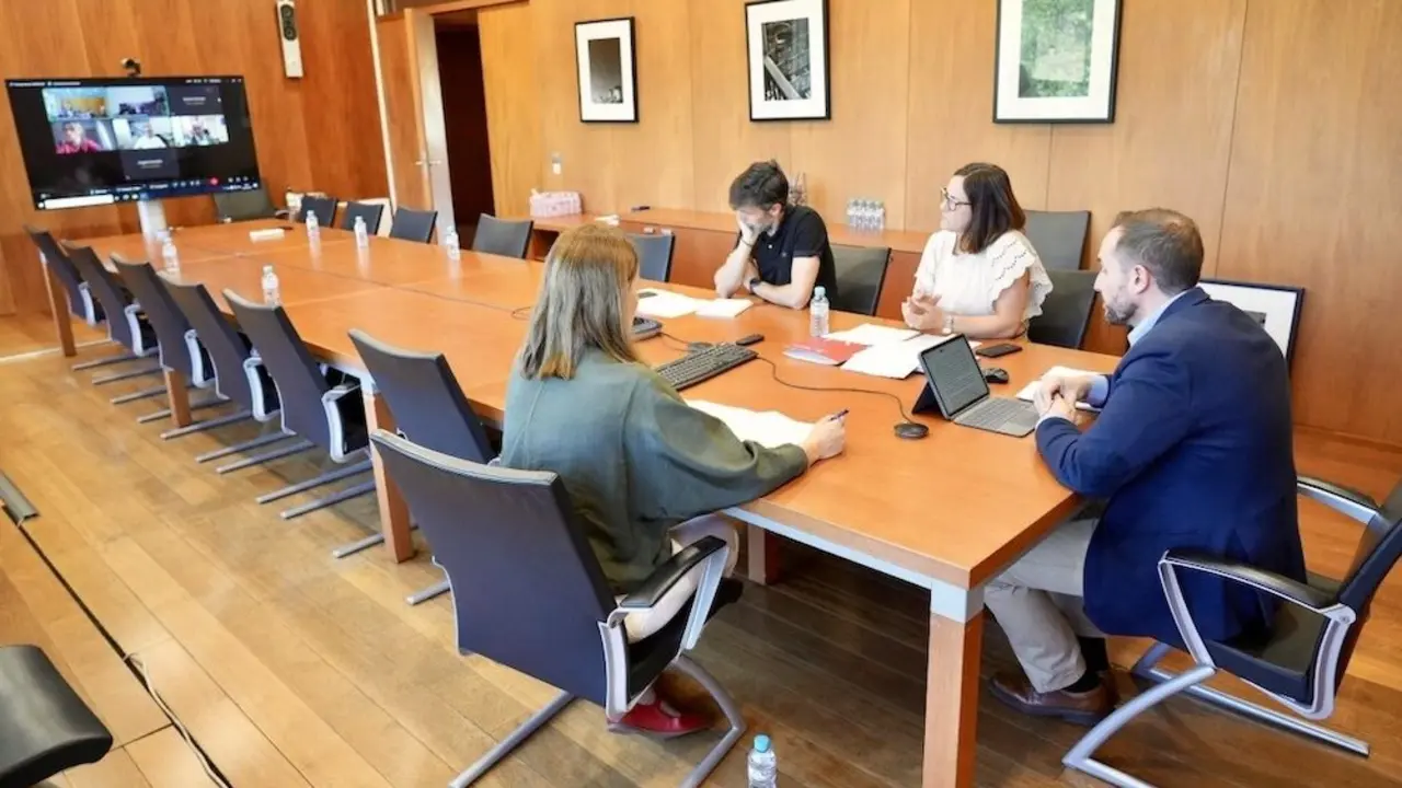 Em la imagen un instante de la reunión del Consejo Rector de la Agencia de Investigación e Innovación de Castilla-La Mancha