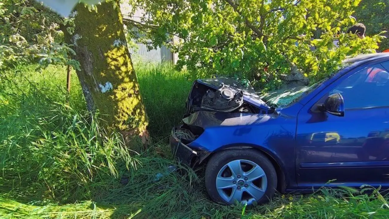 Muere una mujer y su hija herida grave tras salirse de la carretera su coche y chocar contra un árbol