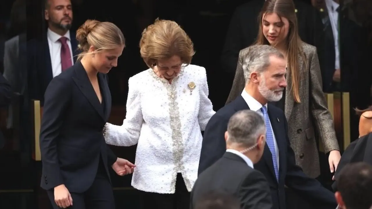 En la imagen de archivo el rey Felipe VI, la reina Sofía, la princesa Leonor y la infanta Sofía