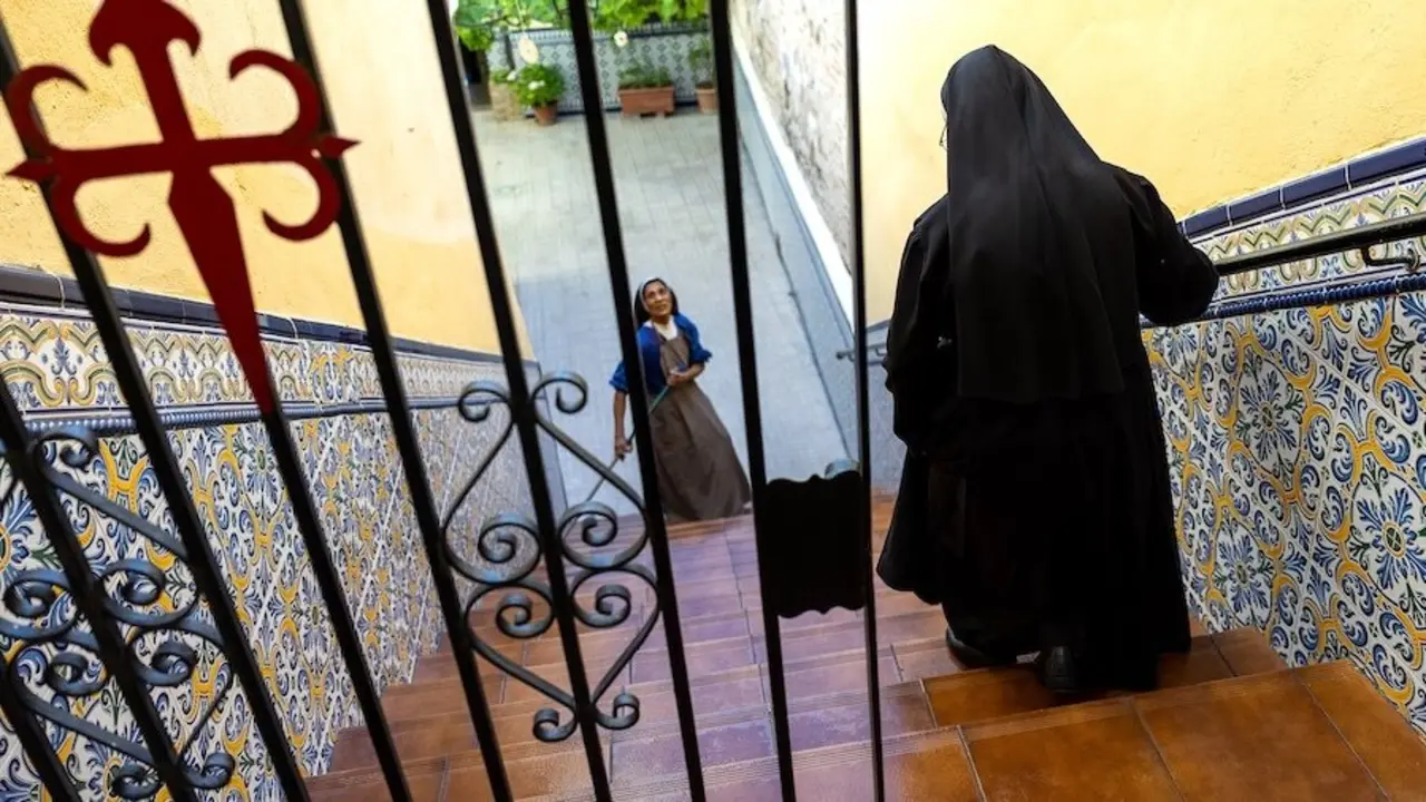 La Orden de las Comendadoras de Santiago de Toledo cumple este sábado 850 años desde su fundación, un tiempo que las monjas han dedicado a la oración y a la educación de decenas de generaciones - EFE/ Ismael Herrero
