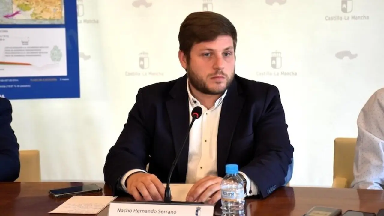El consejero de Fomento de Castilla-La Mancha, Nacho Hernando, este martes durante una comparecencia en Toledo