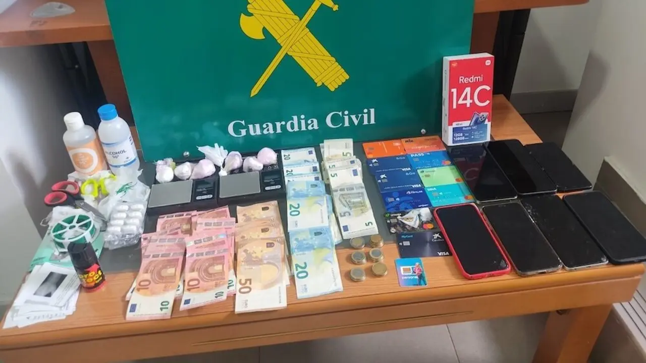 Cuatro detenidos de un grupo criminal y desmantelado un narcopiso en Yuncos (Toledo)