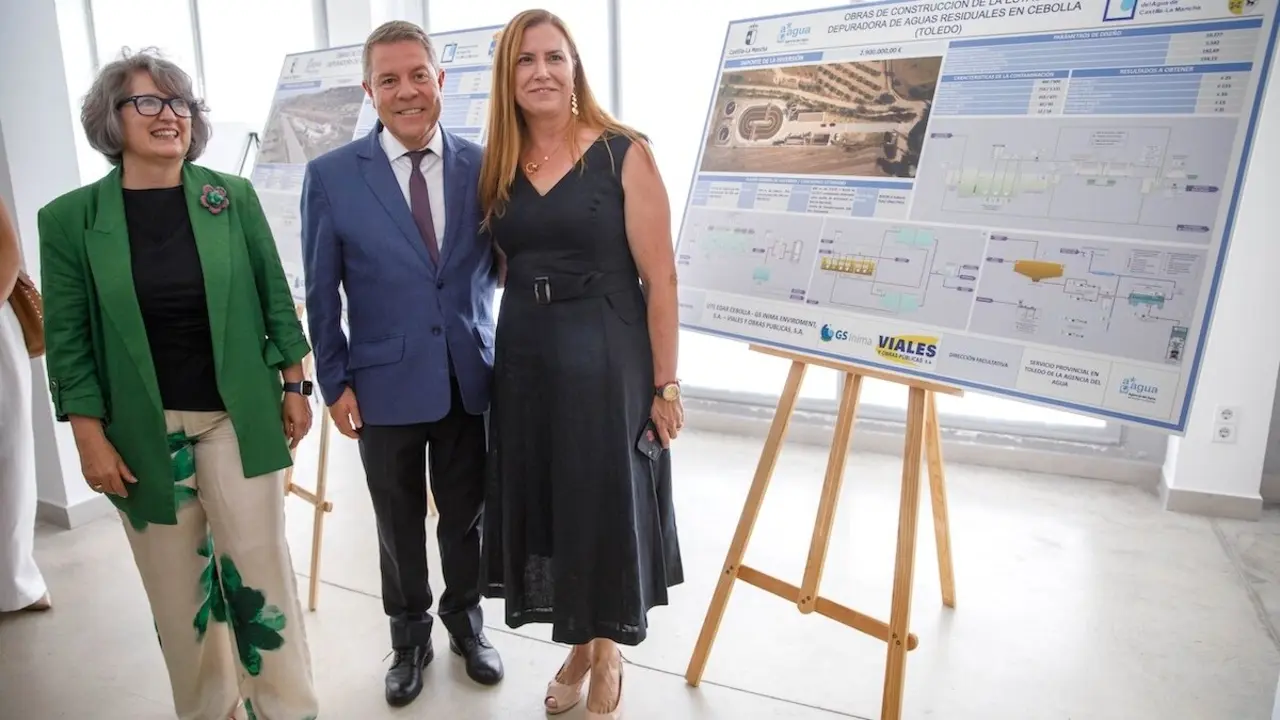 El presidente de Castilla-La Mancha, Emiliano García-Page, ha inaugurado este lunes en Montearagón (Toledo), las estaciones depuradoras de aguas residuales de Cebolla, Mesegar de Tajo y Montearagón