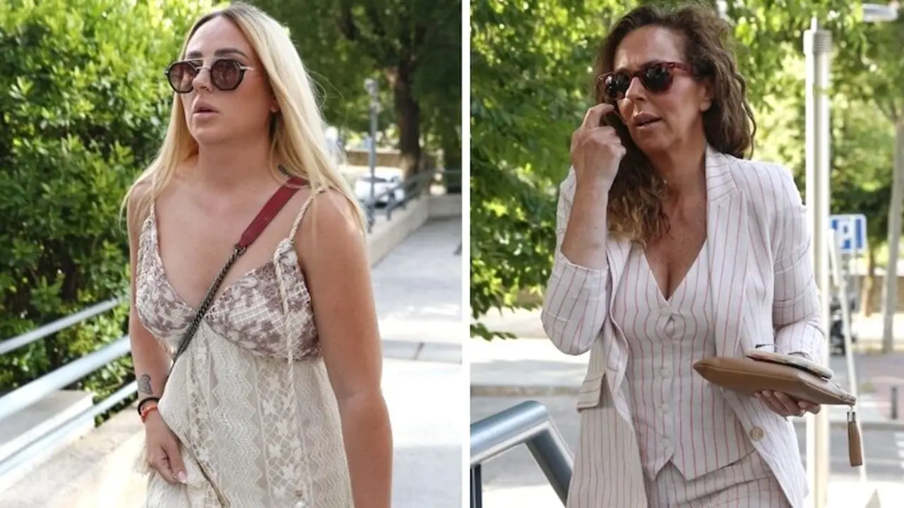 En las imágenes Rocío Foores y Rocío Carrasco este lunes a su llegada a los juzgados