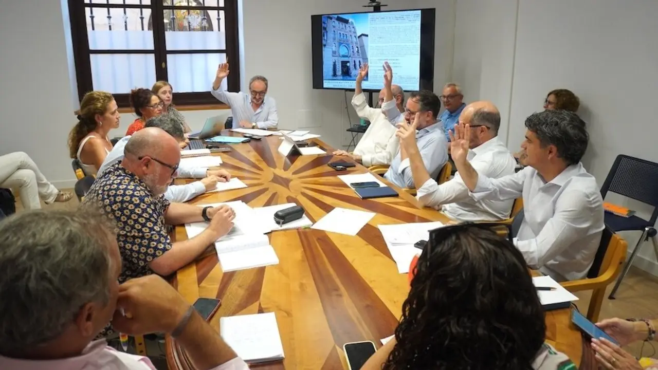 En la imagen un instante de la reunión de la Comisión de Empleo, Desarrollo Económico y Planeamiento del Ayuntamiento de Toledo
