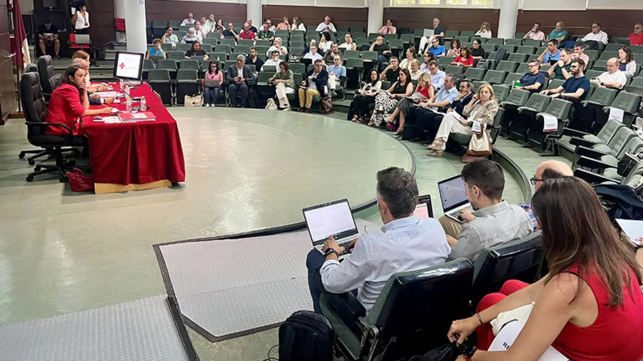 En la imagen un instante de la reunión del Consejo de Gobierno de la UCLM