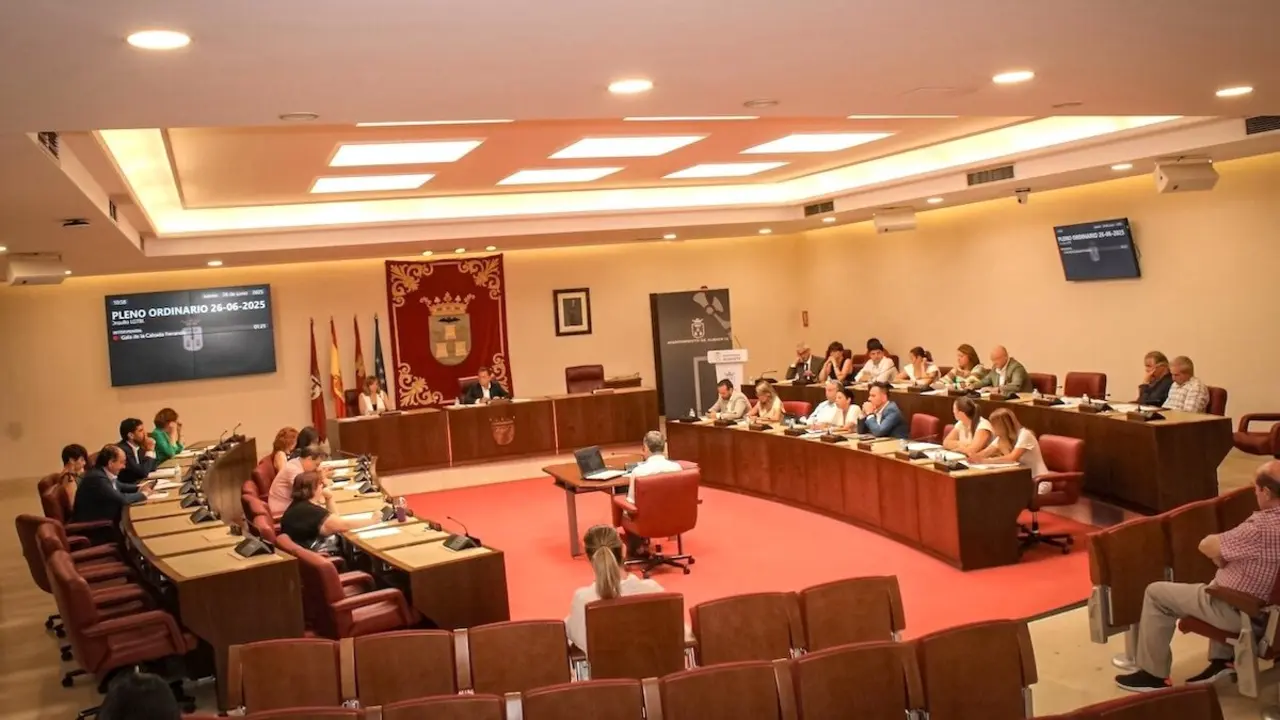En la imagen un instante del Pleno del Ayuntamiento de Albacete celebrado este jueves en el Consistorio