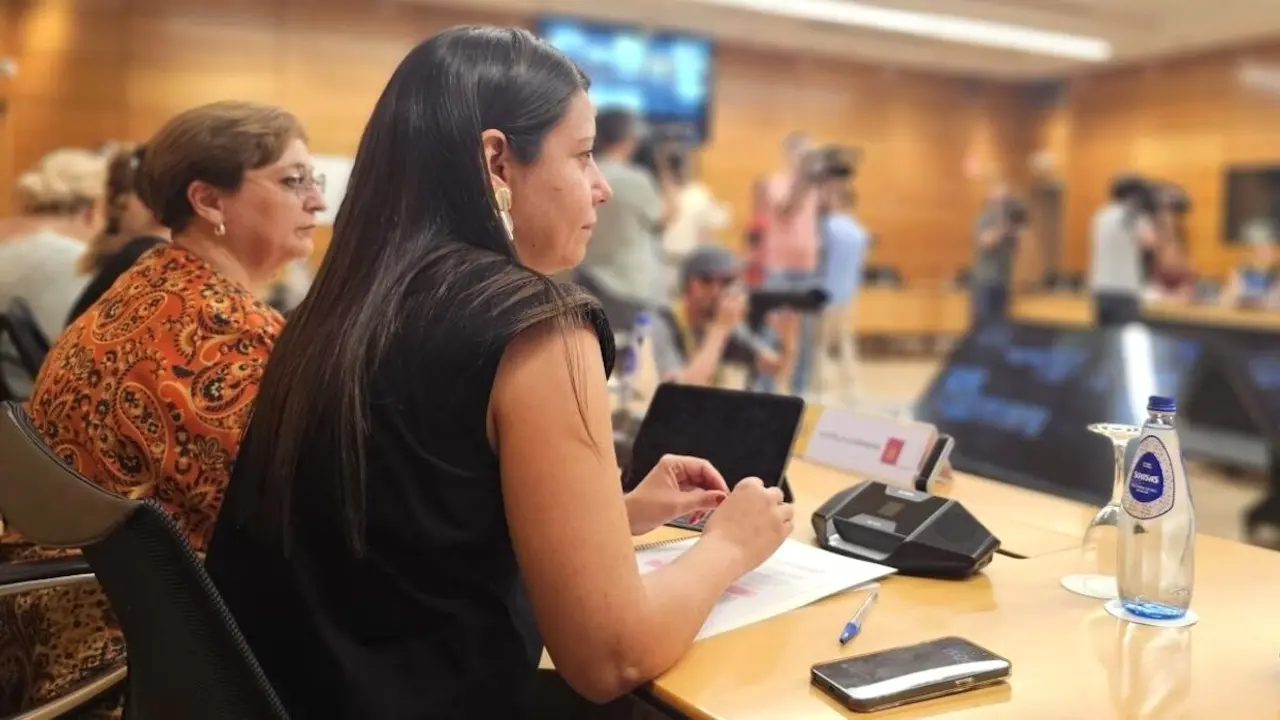 La consejera de Bienestar Social de Castilla-La Mancha, Bárbara García Torijano, este viernes en la Conferencia Sectorial de Infancia y Adolescencia