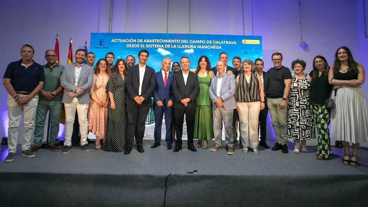 El presidente de Castilla-La Mancha, Emiliano García-Page, ha presentado en Almagro (Ciudad Real), el proyecto de Abastecimiento del Campo de Calatrava desde el Sistema de la Llanura Manchega