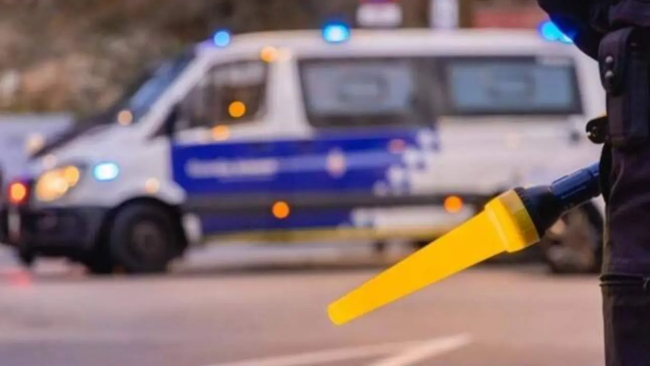 policía, accidente, control, agente, tráfico