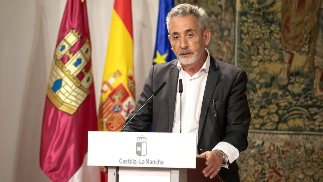 El alcalde de Valdepeñas (Ciudad Real), Jesús Martín, este jueves durante su intervención en un acto en Toledo