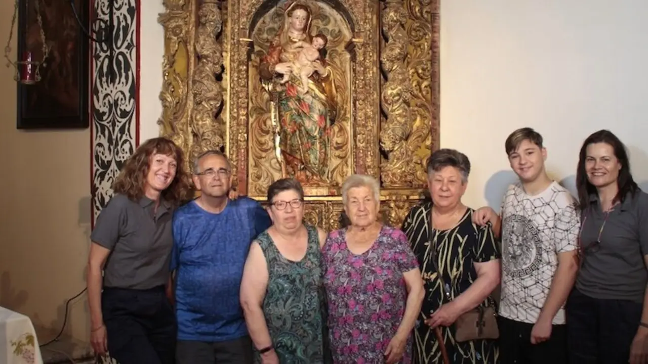 Restauran la imagen de la Virgen del Rosario, del siglo XVIII, de San Pedro de Palmiches (Cuenca)