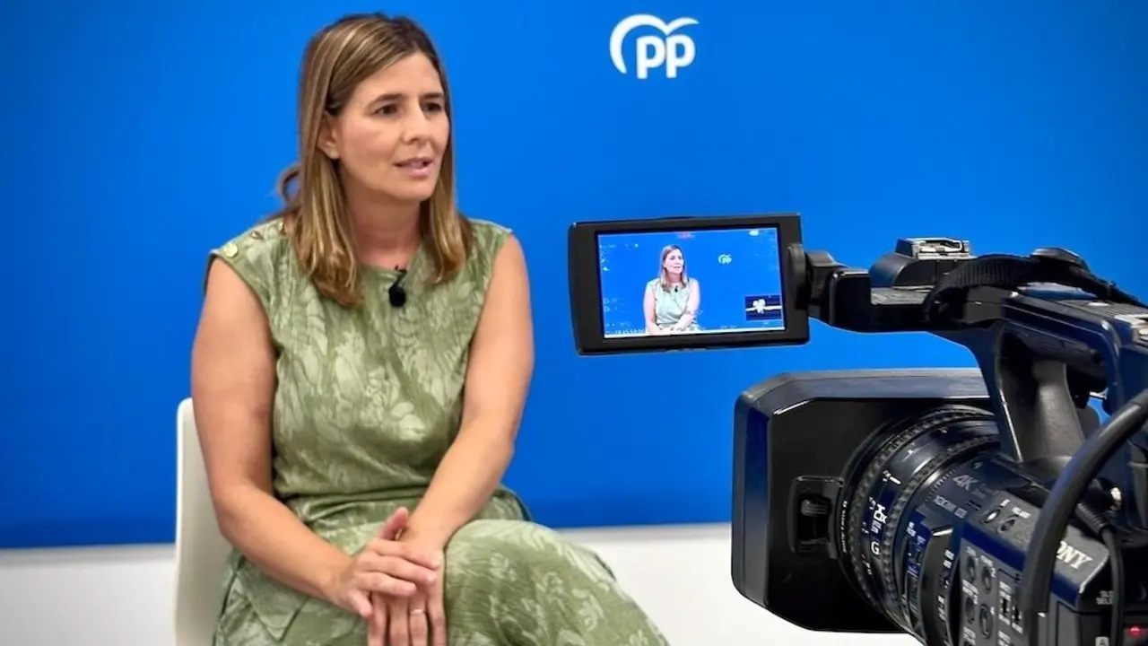 La secretaria general del PP de Castilla-La Mancha y portavoz parlamentaria, Carolina Agudo, en un momento de la entrevista - EP