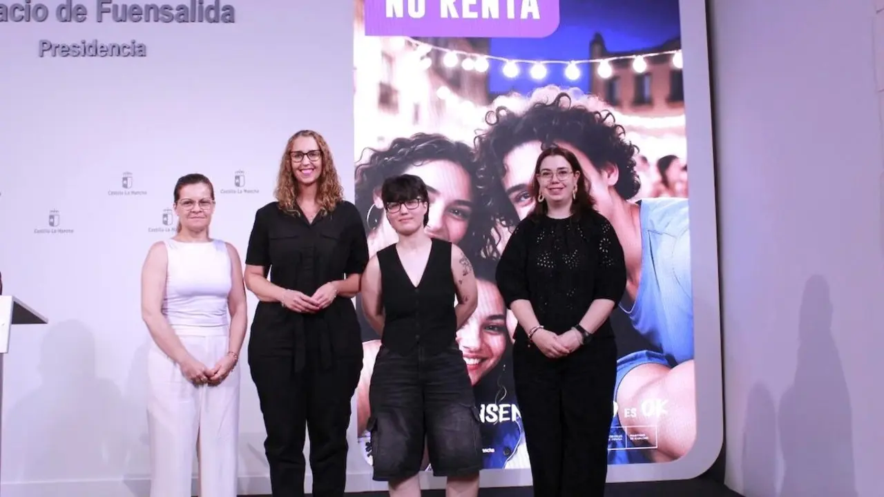 La consejera de Igualdad de Castilla-La Mancha, Sara Simón, ha presentado la campaña de verano contra la violencia sexual bajo el lema ‘Bro, de fiesta la violencia sexual no renta. Solo con consentimiento es OK’