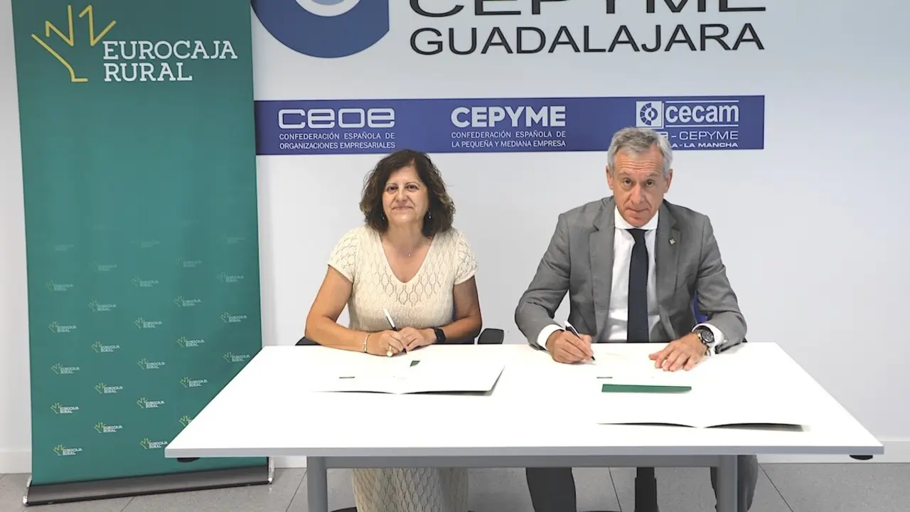 Eurocaja Rural firma un convenio para impulsar la actividad de CEOE-Cepyme Guadalajara