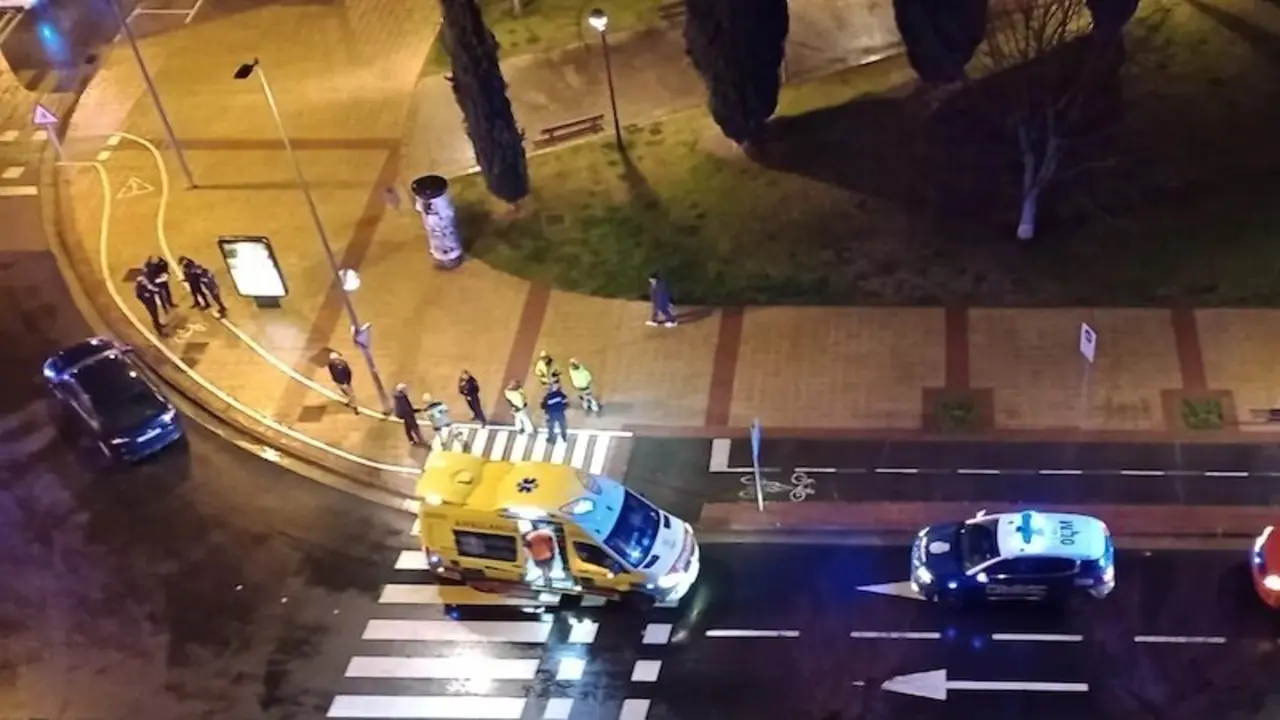 atropello, atropellado, reyerta, accidente, ambulancia, paso de peatones,