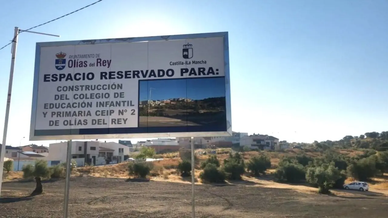 Adjudicada la primera fase de las obras del nuevo colegio público de Olías del Rey (Toledo)