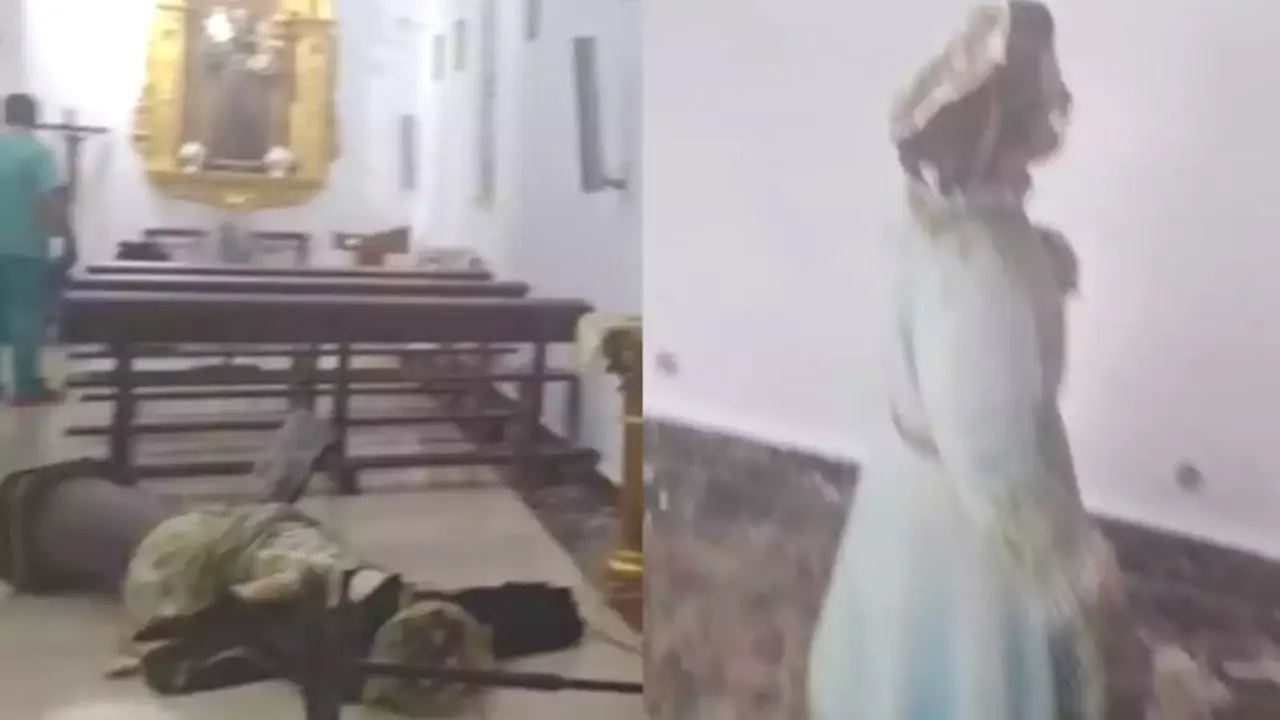 Una mujer con un brote psicótico vandaliza la parroquia de Yeles (Toledo) y destruye varias imágenes religiosas