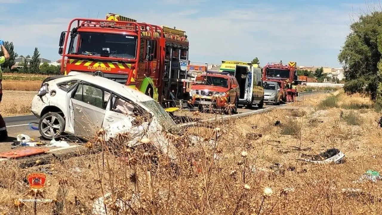 Muere una mujer y otra herida grave tras salirse de la vía un coche en Turleque (Toledo)